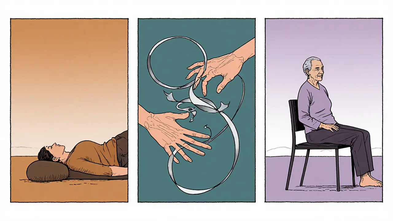 Panelové zobrazení Jin jógy, somatické jógy a jógy na židli.