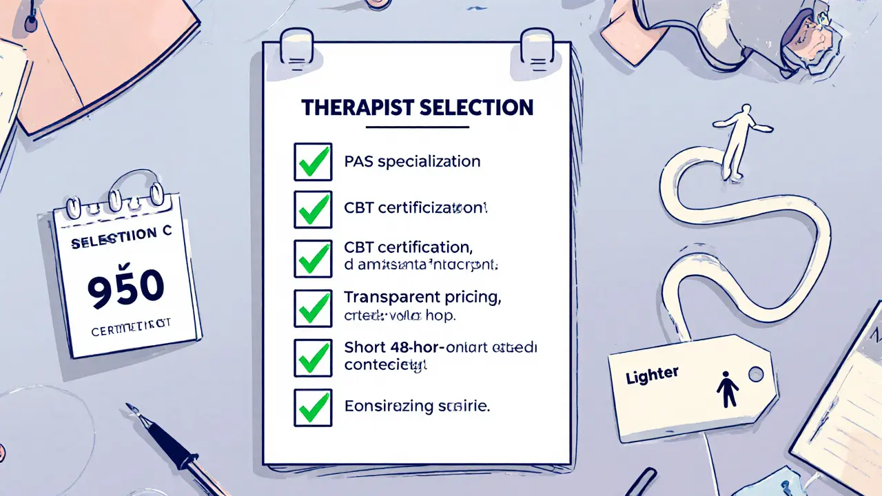 Na stole leží checklist, cenovka, kalendář a cesta symbolizující pokrok.