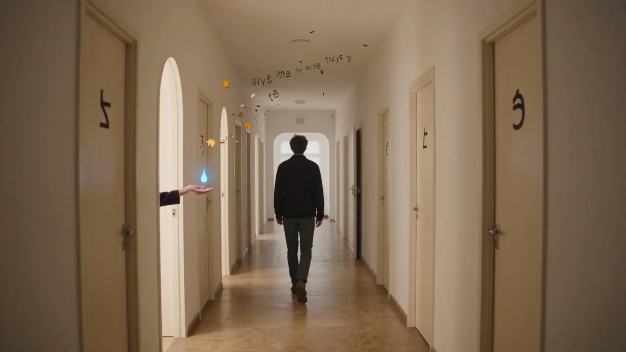 Klient vede cestu skrz dveře různých terapií, ale jen jedna vede k lidskému spojení.