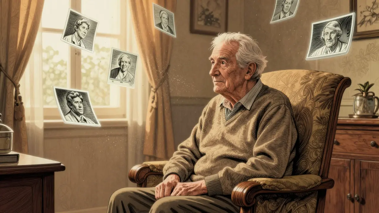 Senior v terapii vzpomíná na události z života