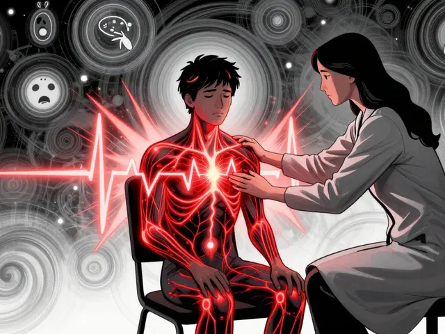 Tělesné projevy úzkosti: Jak terapie řeší palpitace, dušnost a svalové napětí