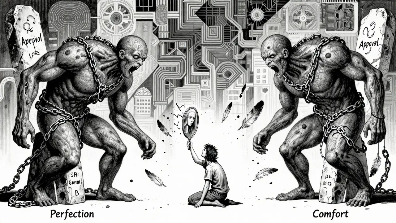 Tři monstrózní přesvědčení se rozpadají, když člověk zvedá zrcadlo sebe sama.