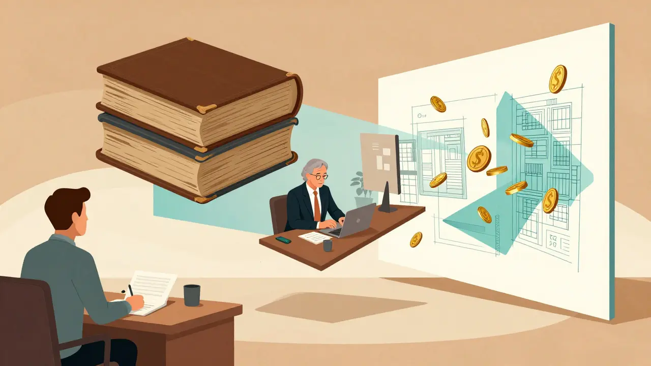 Konceptuální obraz skrytých nákladů a vzdělání terapeuta v komiksovém stylu.