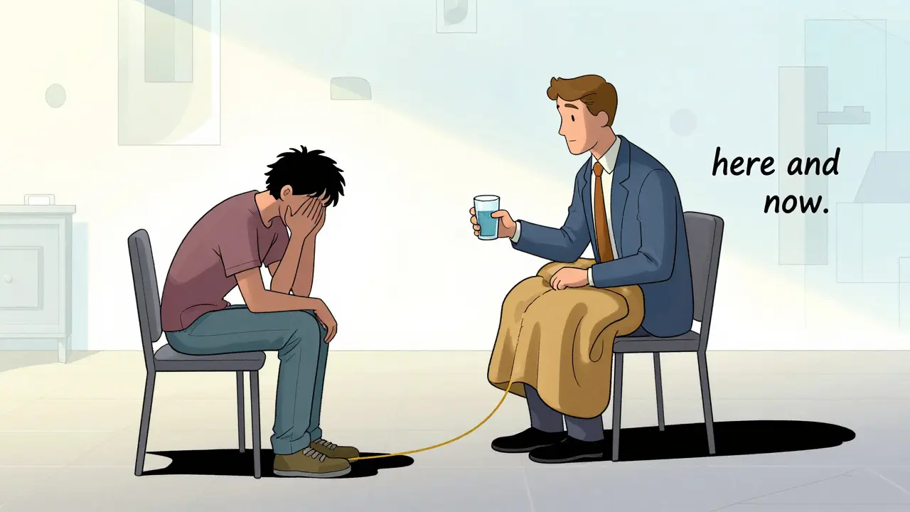 Krizový intervent poskytující základní péči a stabilizaci člověka v šoku.