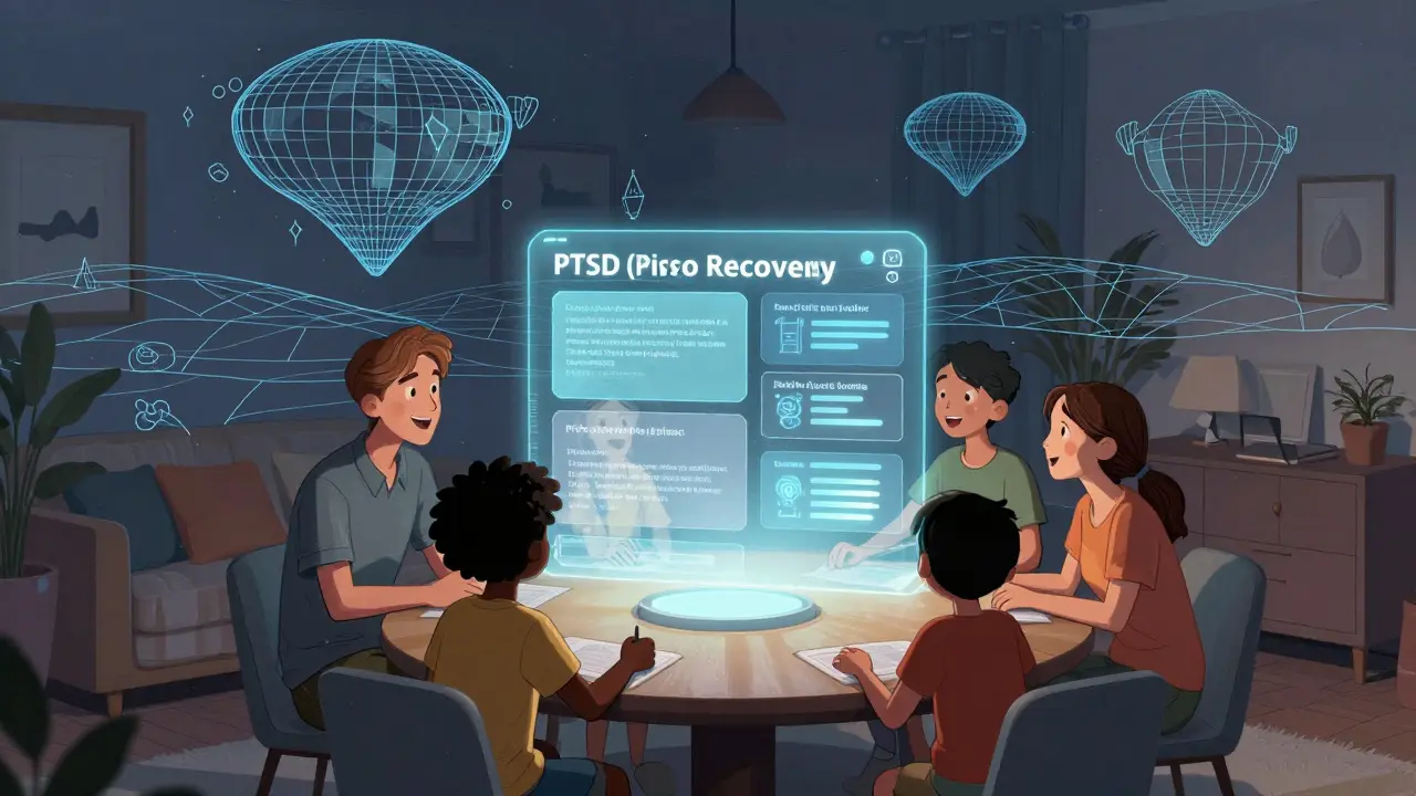 Rodina používá digitální nástroje pro podporu při PTSD