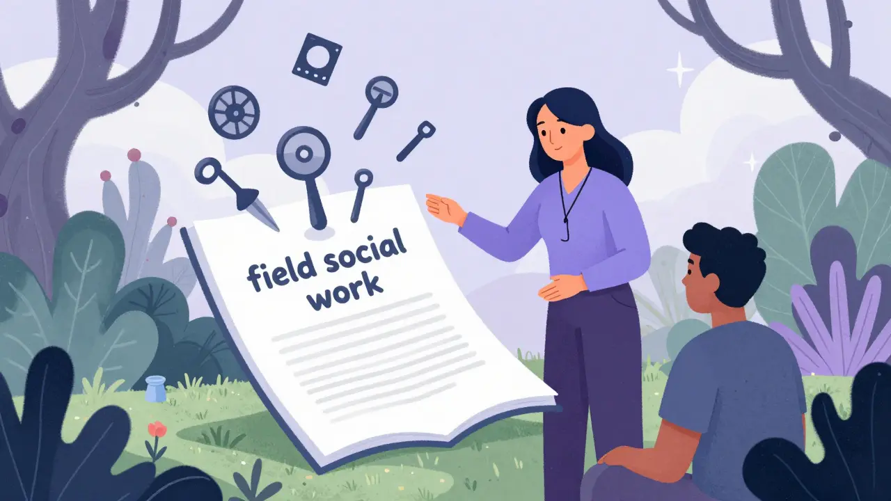 Sociální pracovník pomáhá klientovi s nástroji pro podporu
